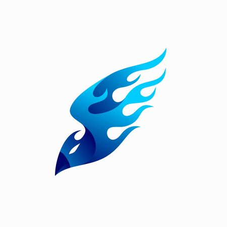Fire Bird abstract logo templateのイラスト素材