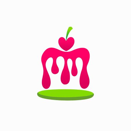 Cake logo vector ilustration templateのイラスト素材