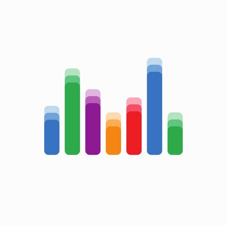 audio player colorful wave logoのイラスト素材
