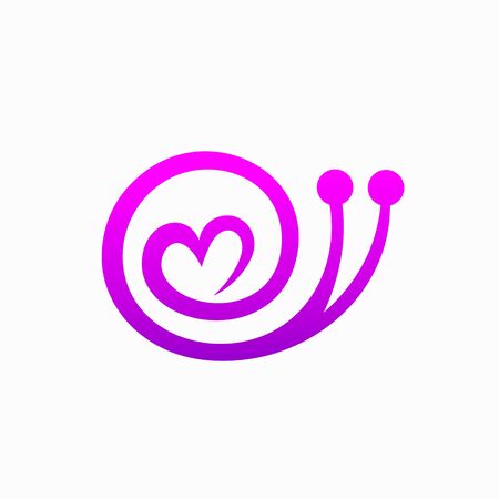 snail lover logoのイラスト素材