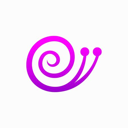 snail logo with simple conceptのイラスト素材