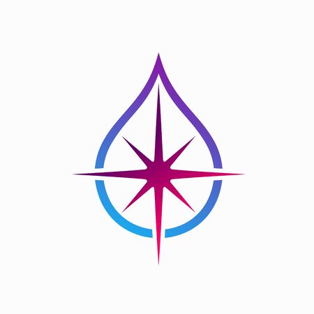 very sparkling drip logo designのイラスト素材