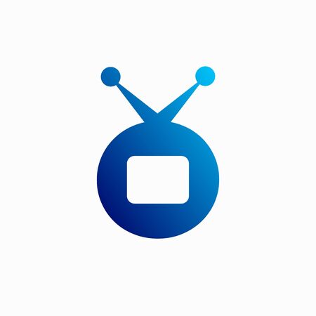 Television Logo formed letter Oのイラスト素材