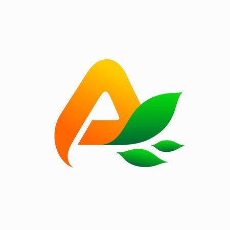 fruit logo that formed letter Aのイラスト素材