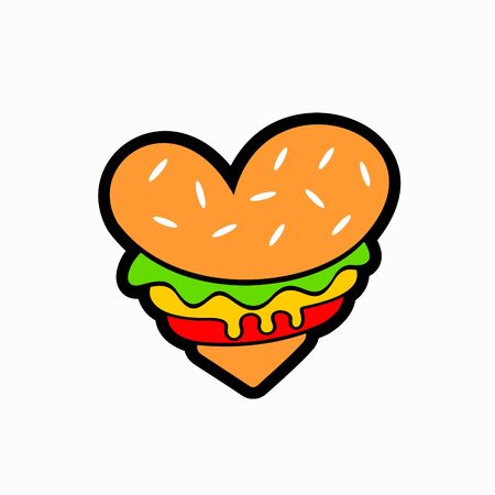Burger food loversのイラスト素材
