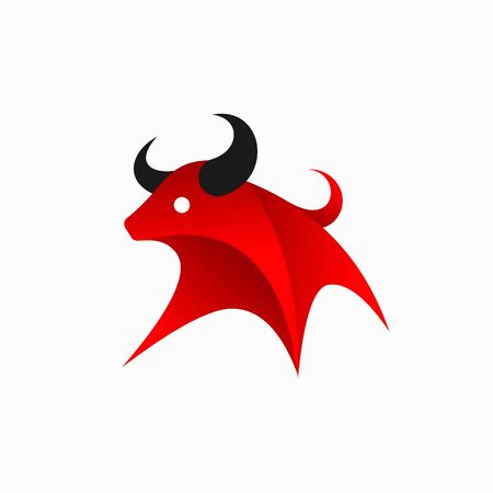 Bull logo with abstract conceptのイラスト素材