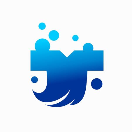 Laundry logo designのイラスト素材