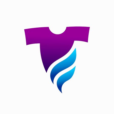 Laundry logo designのイラスト素材