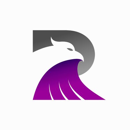 Phoenix Logo that formed letter Rのイラスト素材