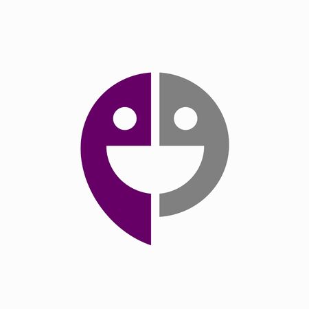 Talk icon that formed a smileのイラスト素材