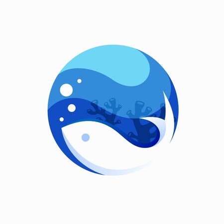 Aquarium logo with a simple conceptのイラスト素材