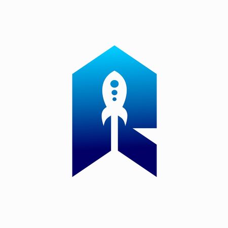 Vector Rocket Design Logo, elements, iconsのイラスト素材