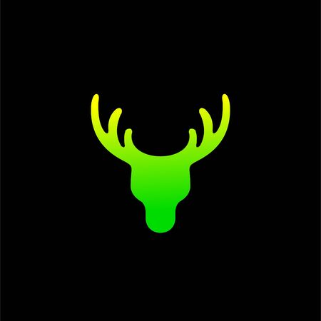 Deer head logo, deer simple logoのイラスト素材