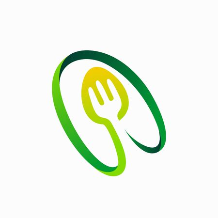 Natural food logo, food lovers logoのイラスト素材