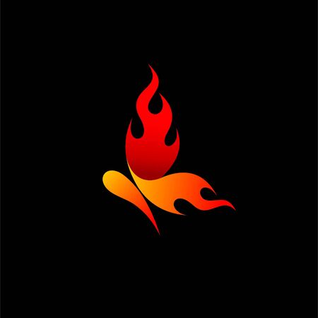butterfly vector  , fire  designのイラスト素材