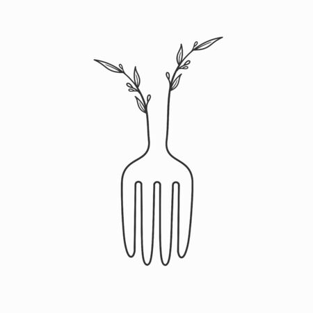 food  design, fork vectorのイラスト素材
