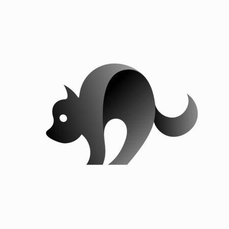 angry cat expression vector, angry cat logoのイラスト素材