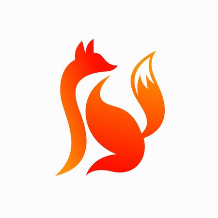 Fox logo design, Animals Fox Logo Templateのイラスト素材