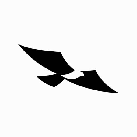 bird simple logo, bird vector logoのイラスト素材