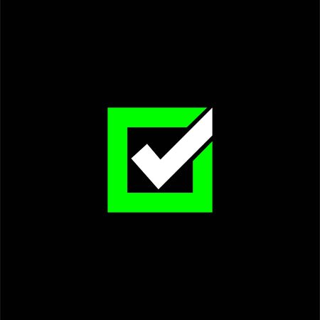 Tick Mark with square conceptのイラスト素材