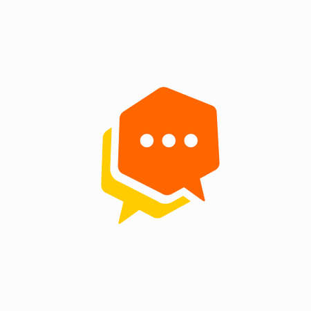 double speech bubble icon templateのイラスト素材