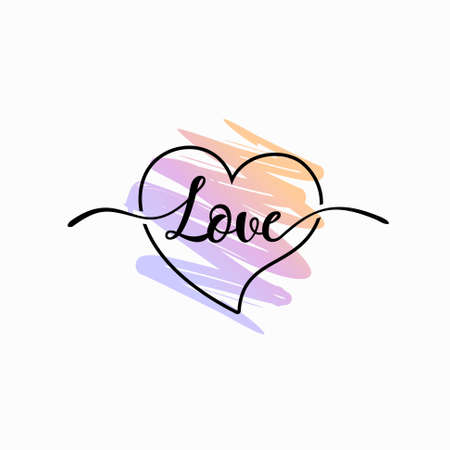 Love vector template, bohemian conceptのイラスト素材