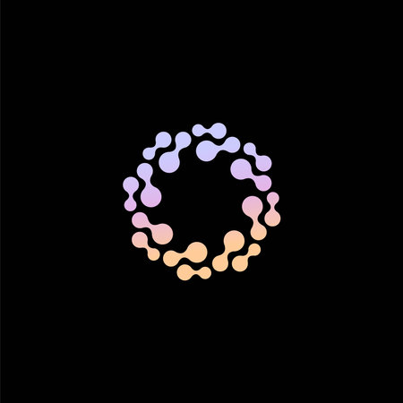 letter O logo, molecul abstract shapeのイラスト素材