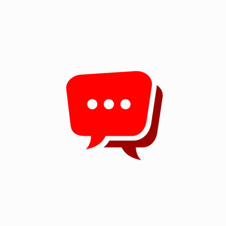 red speech bubble vector templateのイラスト素材