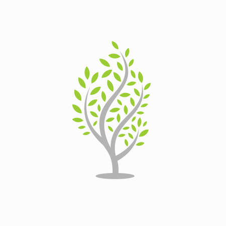 green tree isolated on white backgroundのイラスト素材