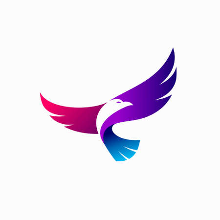 flying bird vector with modern conceptのイラスト素材