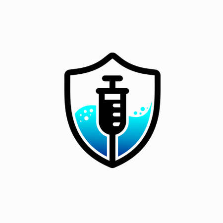 i got my vaccine!, shield conceptのイラスト素材