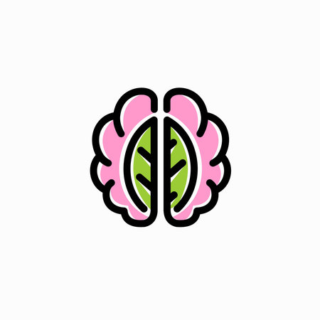 Fresh mind logo with brain conceptのイラスト素材