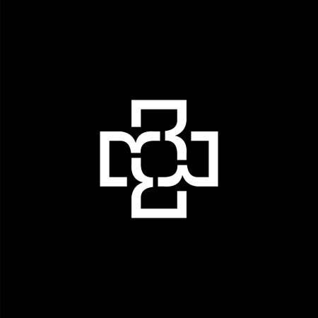 Medical symbol with monogram conceptのイラスト素材