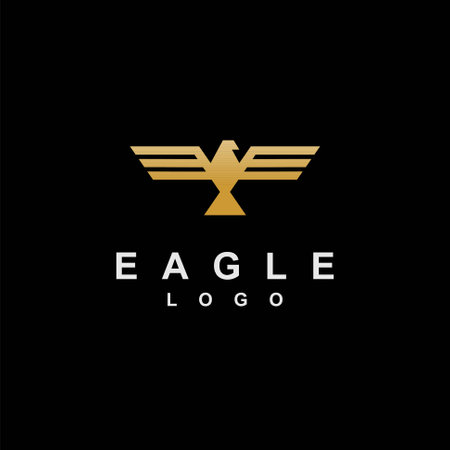 eagle logo with geometric conceptのイラスト素材
