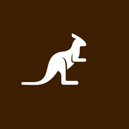 kangaroo logo with simple conceptのイラスト素材