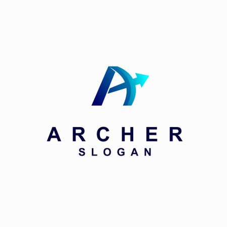 letter A logo with Archer conceptのイラスト素材