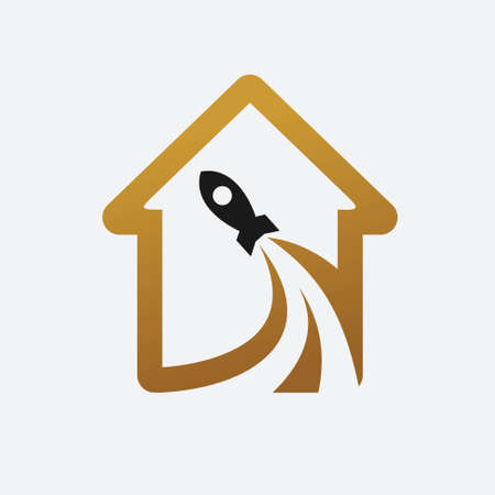 Rocket Home iconのイラスト素材