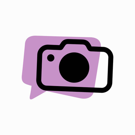 Funny Camera Icon with line concept