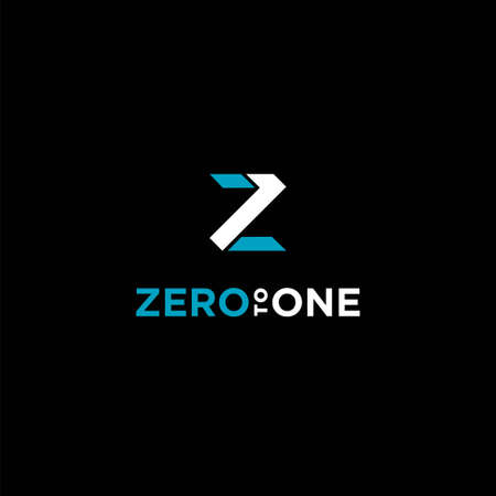 Zero to one logo, letter Z logo designのイラスト素材