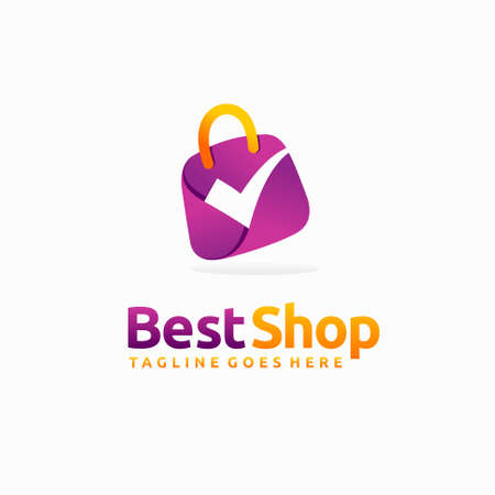 Best shop logo, good shop logoのイラスト素材