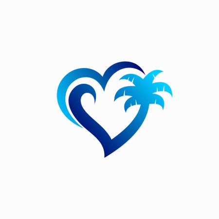 Beach lover logo, holiday lover logoのイラスト素材