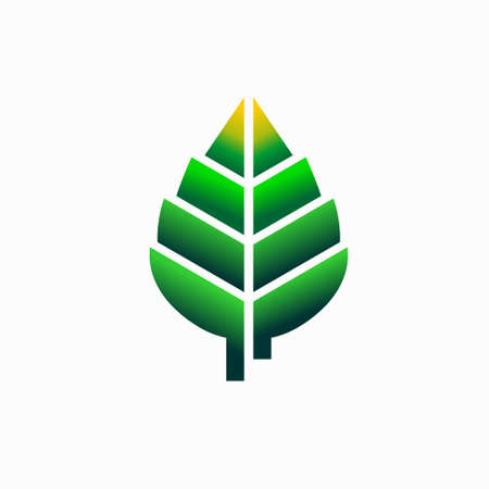 Leaf digital logo with simple conceptのイラスト素材