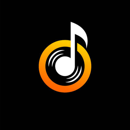 sound logo with dj conceptのイラスト素材