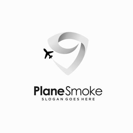 Aviation logo with smoke conceptのイラスト素材