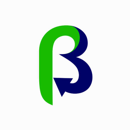 Beta logo with arrow elementsのイラスト素材