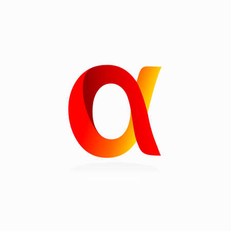 alpha logo with modern conceptのイラスト素材