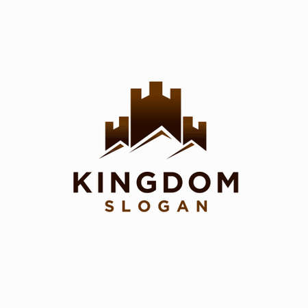 Kingdom logo, castle kingdom logoのイラスト素材