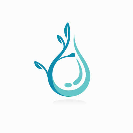 olive oil logo with droplets conceptのイラスト素材
