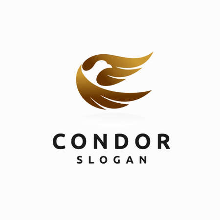 condor logo with lettering conceptのイラスト素材