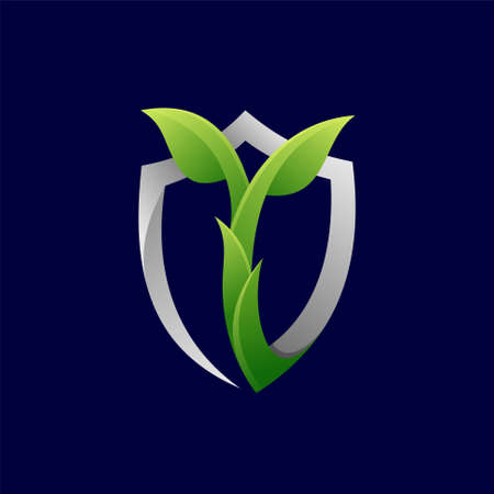 Seeds logo with shield conceptのイラスト素材